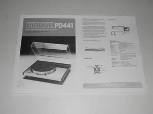 Folleto tocadiscos Luxman PD 441 1977 Audiophile 2 páginas, especificaciones, artículo - Imagen 1 de 1