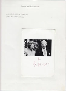 Joachim zu Furstenberg, Original Autograph on Photo, Royalty, Germany (L6816) - Picture 1 of 1
