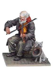 Andrea Miniatures The Old Fiddler 54mm Model Unpainted Kit - Picture 1 of 4