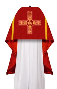 Handmade Humeral Veil with Ornate Orphrey | Liturgical Church Vestment - Picture 1 of 8
