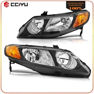 Headlight Assembly For 2006-2011 Honda Civic Sedan 4Dr Front Headlamp Left&Right - Picture 1 of 8