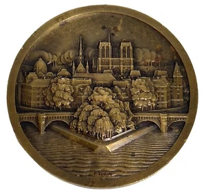 Médaille Paris Ile Saint Louis Sainte Chapelle Notre Dame Art Déco Modernisme - Picture 1 of 3