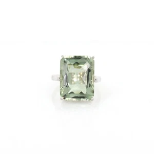 Silberring grüner Amethyst Ring 925 Sterling Silber Ring Damen Modeschmuck - Bild 1 von 5