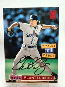 Erik Plantenberg Signed 1994 Stadium Club Seattle Mariners Autograph - Picture 1 of 2