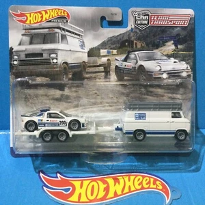 HOT WHEELS CAR CULTURE TEAM TRANSPORT #33 FORD RS200 + RALLY VAN GROUP B RACING - Picture 1 of 9