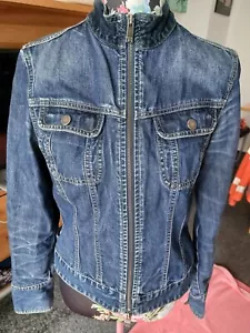 Tommy Hilfiger Jeans Jacke Mit Reissverschluss M 38 Blau Reißverschluss Old Scho - Bild 1 von 7