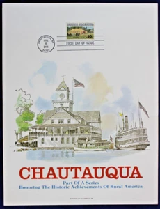 Chautauqua, 1974 H.E. Harris Print, FDC 10c #1505 USA Stempel - Bild 1 von 7