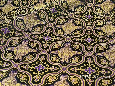 Vestimentas litúrgicas eclesiásticas brocado metálico com anjos feitas na Grécia - Imagem 1 de 4