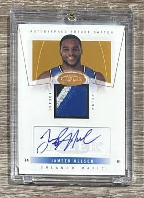 Parche de camiseta Jameer Nelson 2004-05 Hoops Hot Prospects #86 automático #/350 Foto 1 de 2