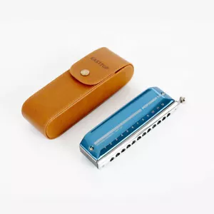EASTTOP Harmonica 12holes New Chromatic Harmonica Key of C Blue Party Gift - Picture 1 of 12
