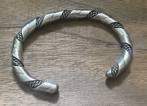 Vintage Indianer 925 Sterling Silber gedrehtes Seil Manschette Armband - Bild 1 von 8