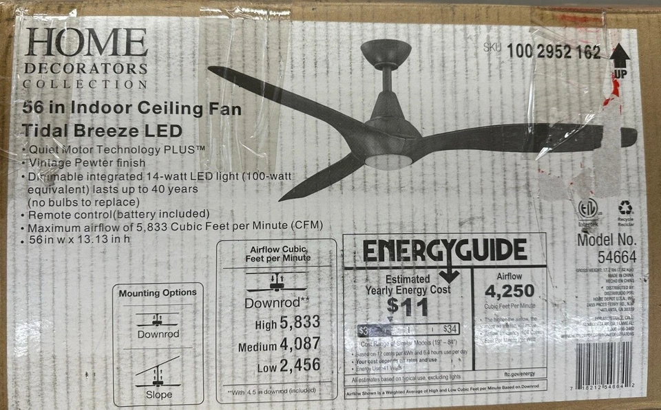 Home Decorators Collection Tidal Breeze 56in. Replacement parts 1002952162 - Image 1 of 1