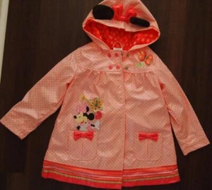 Girls Vintage Disney Store MINNIE MOUSE Rain Jacket Coat Size 4 4T - Picture 1 of 9