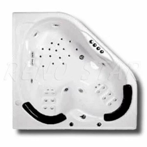 Sapphira 1500*1500*600mm Spa Bath Tub White 18 Jets Acrylic Drop in Corner - Picture 1 of 4
