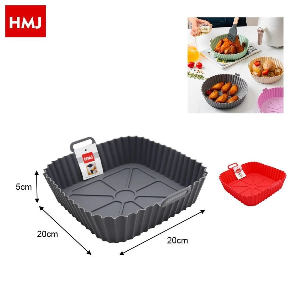 Bandeja De Silicona Para Freidora De Aire Cuadrada 20x5cm HMJ - Imagen 1 de 1