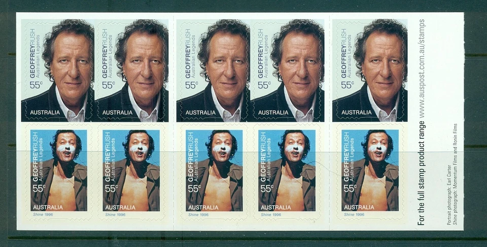 Australia - Sc# 3022b. 2009 Geoffrey Rush. Cplt. NH Booklet. $8.50. - Image 1 of 1