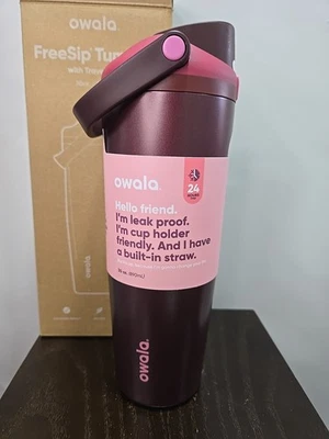 Бутылка для воды Owala FreeSip Sway из нержавеющей стали / 30 унций / цвет: черная вишня - Изображение 1 из 4