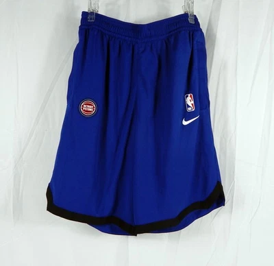 2019–20 Detroit Pistons командные выпущенные синие тренировочные шорты Nike 5 S 7S - Изображение 1 из 4