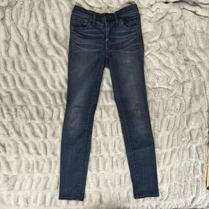 Madewell Jeans Women's 25 Roadtripper Skinny Mid Rise Dark Wash Stretch Denim - Picture 1 of 12