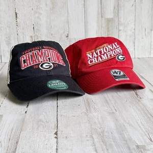 PAIR of Two Georgia National Championship Hats  - Picture 1 of 18