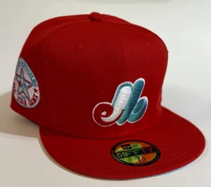 Montreal Expos New Era 59FIFTY 7 1/2 Fitted Hat 5950 Red Ice Blue 1982 ASG MLB - Picture 1 of 7