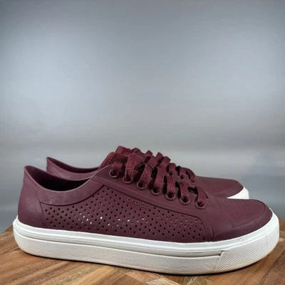 Crocs Iconic Comfort Citilane Roka Court Sneakers Maroon Women’s Size 10 - Image 1 of 4
