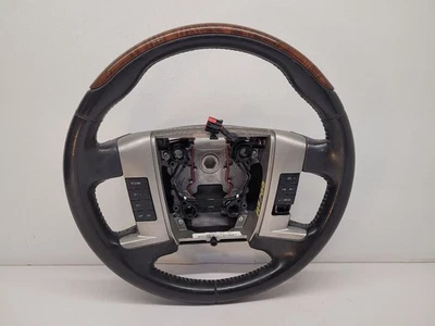 2010 11 2012 FORD FLEX Woodgrain Steering Wheel w Controls BA833F563EA35B8 - Image 1 of 4