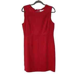 Women's Short Sheath Dress Size XL Red Sleeveless Round Neck Charles Henry New