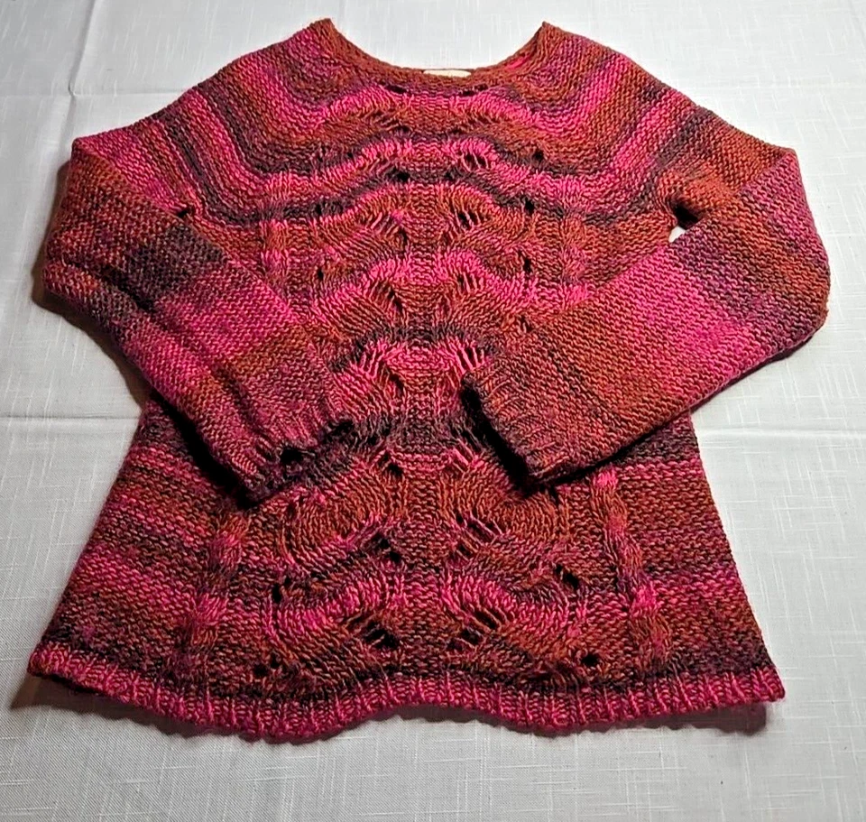 Suéter Lola's le parfum de Made in Italy Tejido Pointelle Berry-Multi Lana M Foto 1 de 4