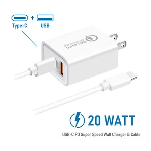 For Samsung Galaxy S24 S23 S22 S21 Fast USB+Type C Wall Charger Power Cable Cord - Picture 1 of 35