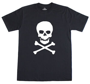 Skull & Crossbones Pirate Fancy Dress Mens T-Shirt Free Post U.K