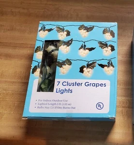 Lights 7 Cluster Grape string Indoor Outdoor Lighted Length 5 Ft Vine Tuscany - Bild 1 von 3
