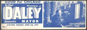 RICHARD J. DALEY Bürgermeister Chicago 1971 Wahl STRAßENKARTE - POLITISCH - Bild 1 von 3