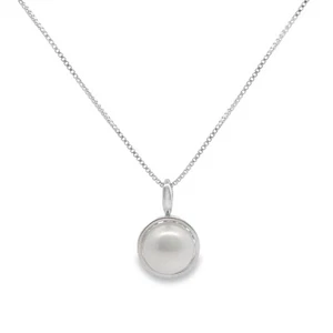 925 Silver, Fresh Water Pearl Filigree Necklace RRP£50 (P5065FP) BOXED - Picture 1 of 6