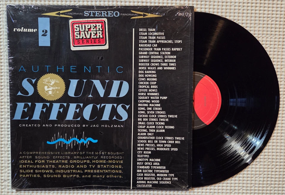 JAC HOLZMAN • ELEKTRA Authentic Sound Effects Volume 2 Sound Library Shrink VG++ - Image 1 of 1