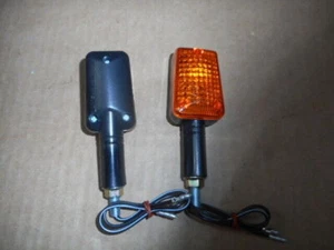 WBK Mini Blinker in Schwarz Langer Arm Helles Glas mit  E Nr    12 V /21 W - Bild 1 von 3