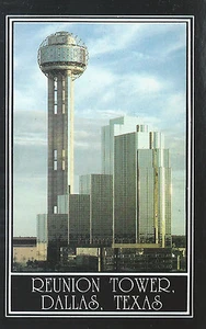 Postal de Reunion Tower and Hyatt Regency Hotel Dallas Texas - Imagen 1 de 2
