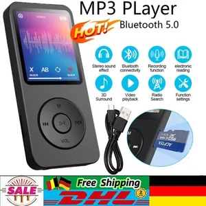 Bluetooth MP3 MP4 Player LCD Display HiFi Bass Musik Spieler FM Radio Audio DE - Bild 1 von 23