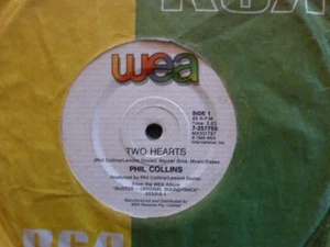 PHIL COLLINS "Two hearts / The robbery" 7"Vinyl Record 45rpm - Picture 1 of 1