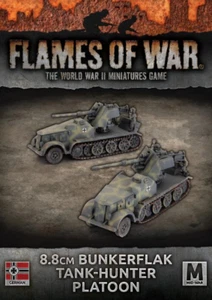 Flames of War German 8.8cm Bunkerflak Tank-Hunter Platoon (x2) New - Picture 1 of 6