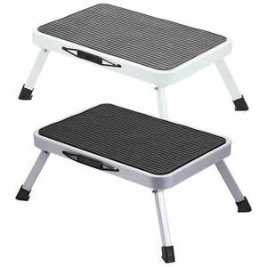 150kg Home Kitchen Folding Step Stool Multi Purpose Stool Anti Slip Feet - Picture 1 of 7