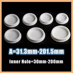 Silicone Rubber Plugs PVC Pipe Stopper Sealing Cap Inner Hole 30-200mm White - Picture 1 of 10