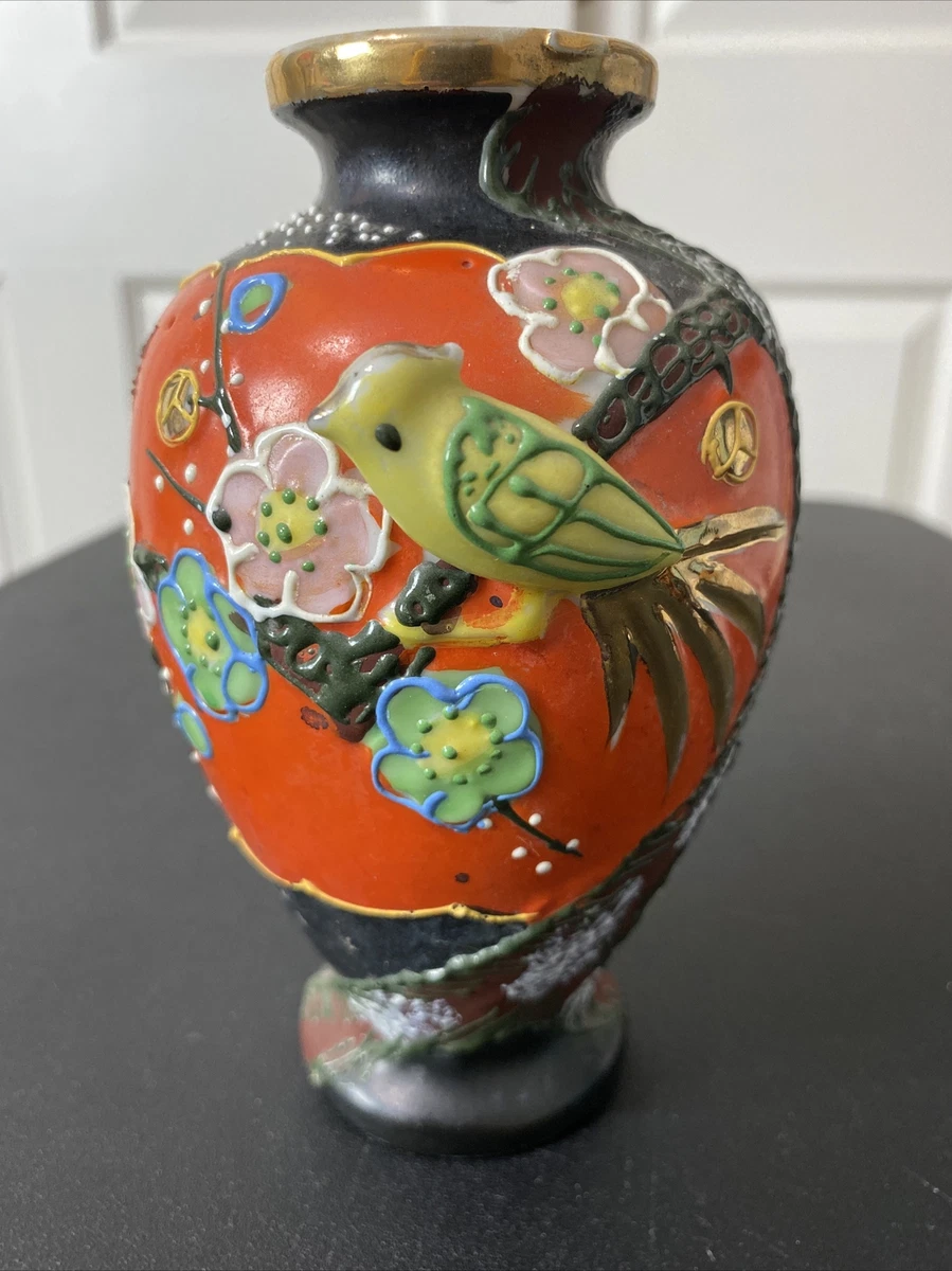 日本鸟花瓶印第安纳日本古董花瓶| eBay