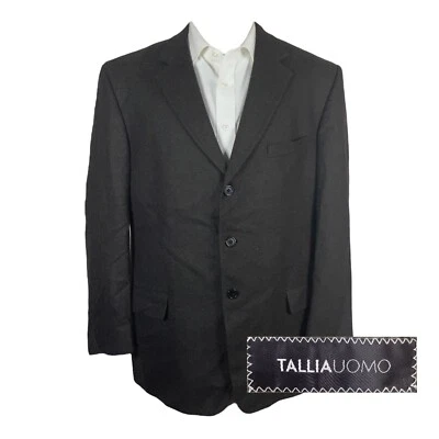Blazer Abrigo Deportivo Tallia Uomo Para Hombre 46R Verde Tres Botones Suave Lana de Cordero Foto 1 de 4