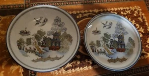 Wedgwood Chinese Legend Set Of 2 4" Pin Dish And Trinket Bowl - Picture 1 of 5