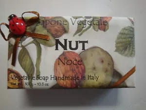 New Sapone Vegetale Handmade in Italy 10.5oz Bath Bar Soap Nut Noce - Picture 1 of 1