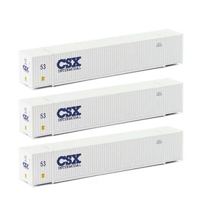 Evemodel 3pcs N Scale 53ft 1:160 Shipping Container 53' Cargo Box with Magets - Picture 1 of 28