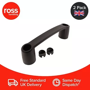 Pack of 2 x Nylon Plastic Handles With Black Caps Protective Cover Pull UK - Picture 1 of 3