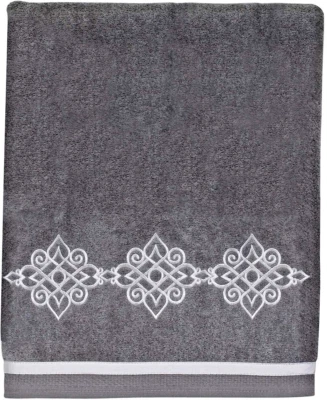 Juego de 2 toallas de baño Avanti Riverview gris níquel bordado baño 27x50 Foto 1 de 4