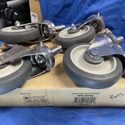 QUANTUM WR-00HS POLYURETHANE  SWIVEL CASTER SET! New In Box! Free Ship To USA! - Image 1 of 4